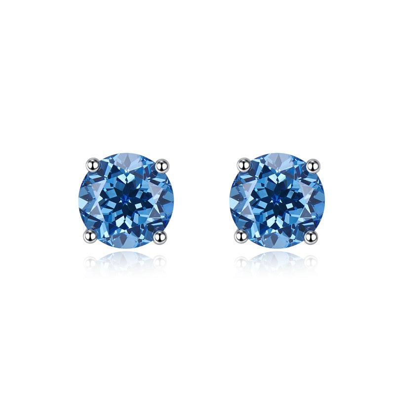 Fashion Earrings 925 Silver High Carbon Diamond