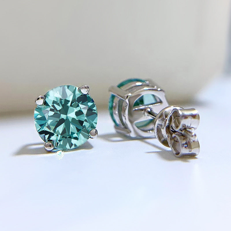 Fashion Earrings 925 Silver High Carbon Diamond