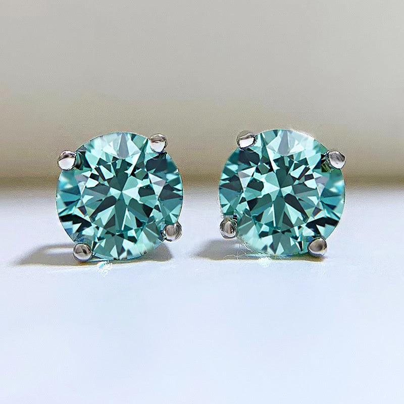 Fashion Earrings 925 Silver High Carbon Diamond