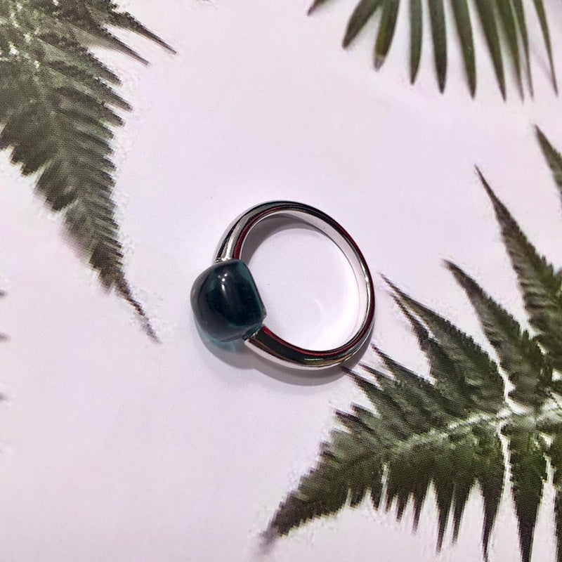 Japanese And Korean Design Sense Jewel Candy Bun Small Sugar Ring