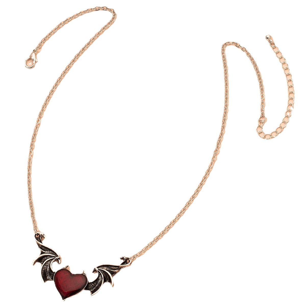 Devil Wings Necklace Punk Hip Hop Metal Heart Pendant