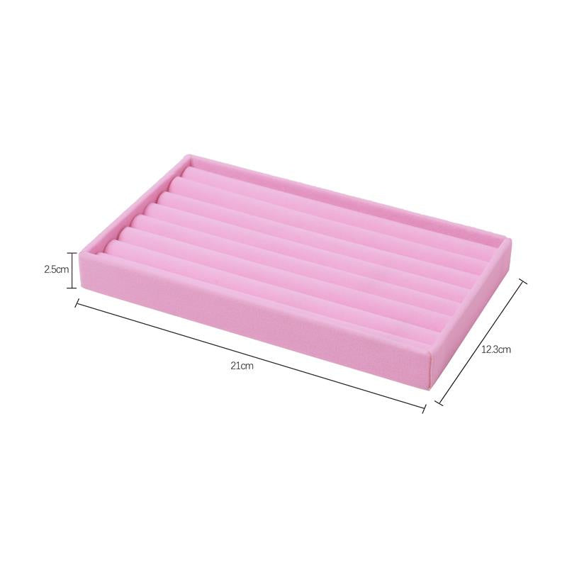 Hot Sales Fashion Portable Velvet Jewelry Ring Jewelry Display Organizer Box Tray Holder Earring Jewelry Storage Case Showcase