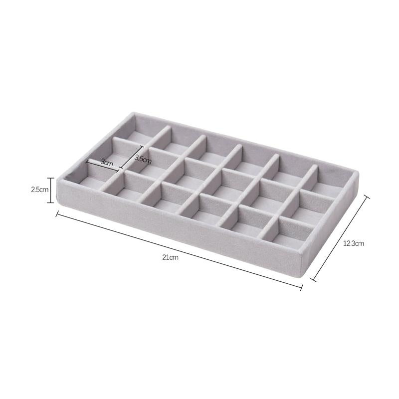 Hot Sales Fashion Portable Velvet Jewelry Ring Jewelry Display Organizer Box Tray Holder Earring Jewelry Storage Case Showcase