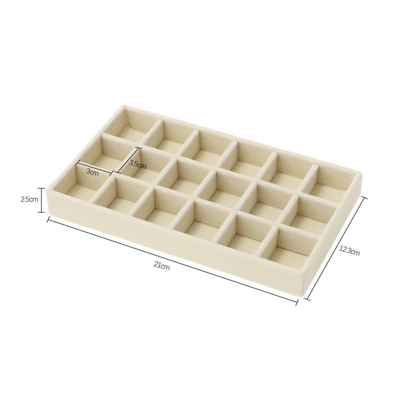 Hot Sales Fashion Portable Velvet Jewelry Ring Jewelry Display Organizer Box Tray Holder Earring Jewelry Storage Case Showcase