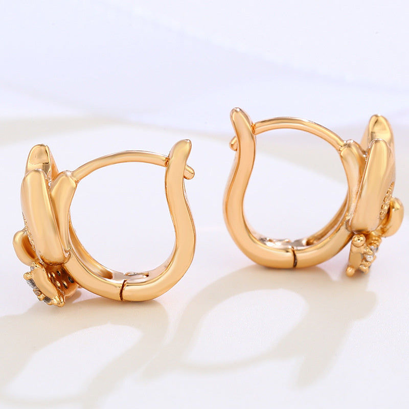 Fashion Owl Earrings  Personalised zirconia animal earrings