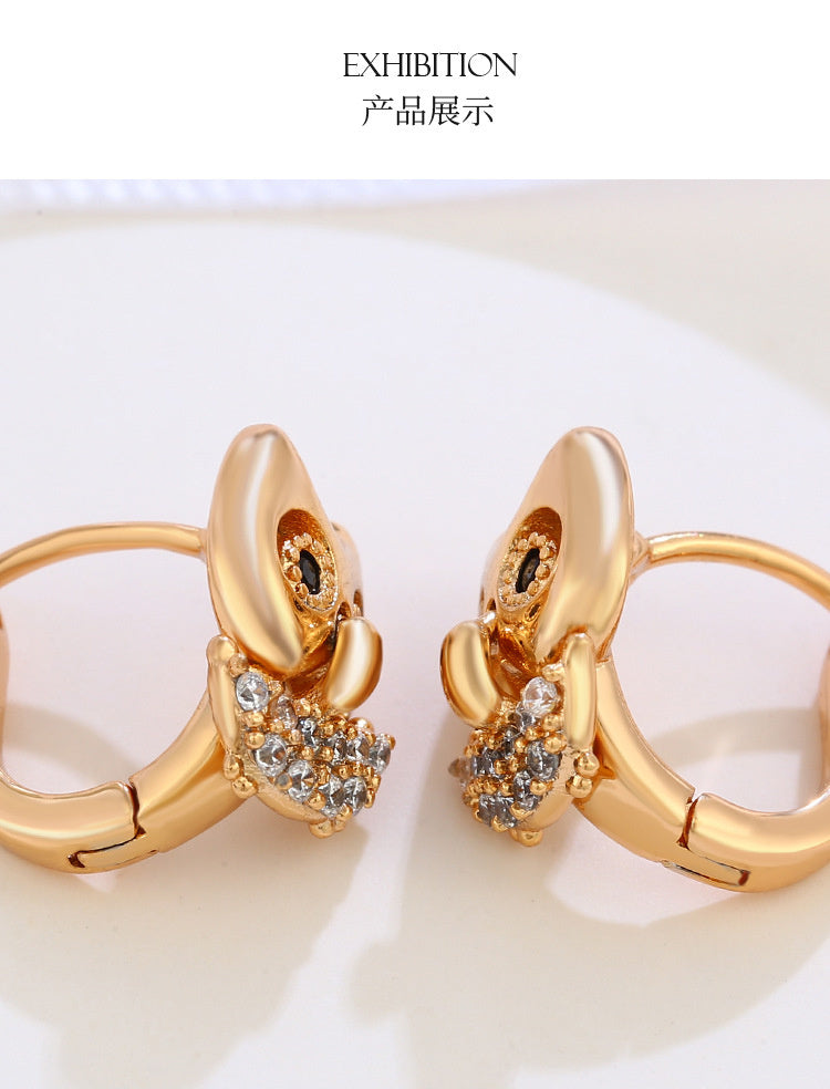 Fashion Owl Earrings  Personalised zirconia animal earrings